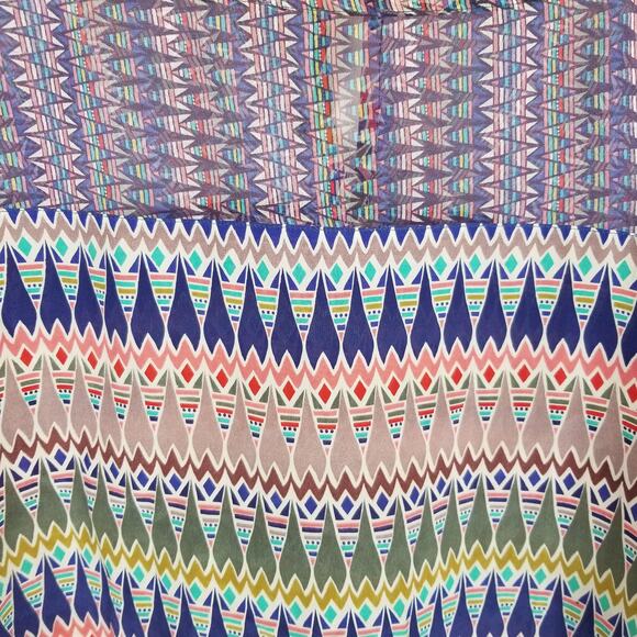 Gypsy 05 Global Village Boxy Cut Silk Blouse Size M Medium - Picture 5 of 5